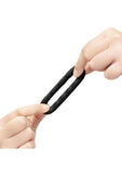 B-Vibe Flex Ring Tread Silicone Cock Ring - Black