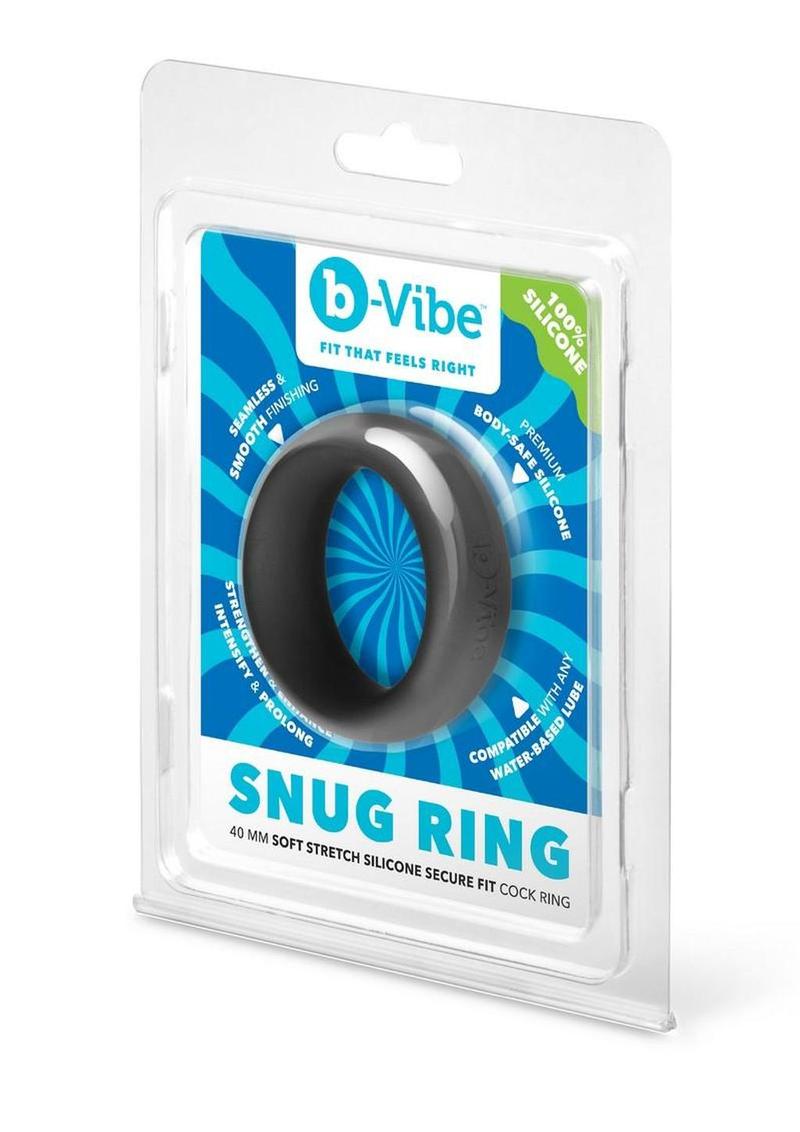 B-Vibe Snug Ring Silicone Cock Ring 40mm - Black
