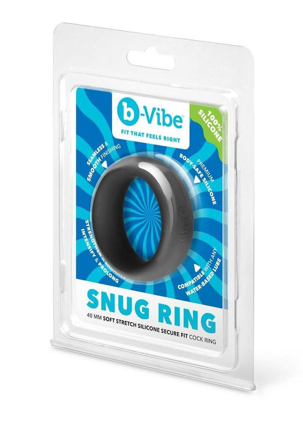 B-Vibe Snug Ring Silicone Cock Ring 40mm - Black