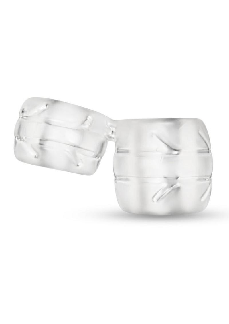B-Vibe Stretch Tech Double Barrel Ultra Stretchy Cock Ring and Ball Stretcher - Clear