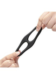 B-Vibe Flex Ring Eight Silicone Cock Ring - Black