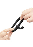 B-Vibe Flex Ring Tap Silicone Cock Ring - Black