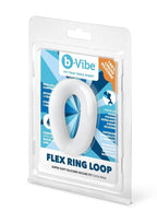 B-Vibe Flex Ring Loop Silicone Cock Ring - Clear