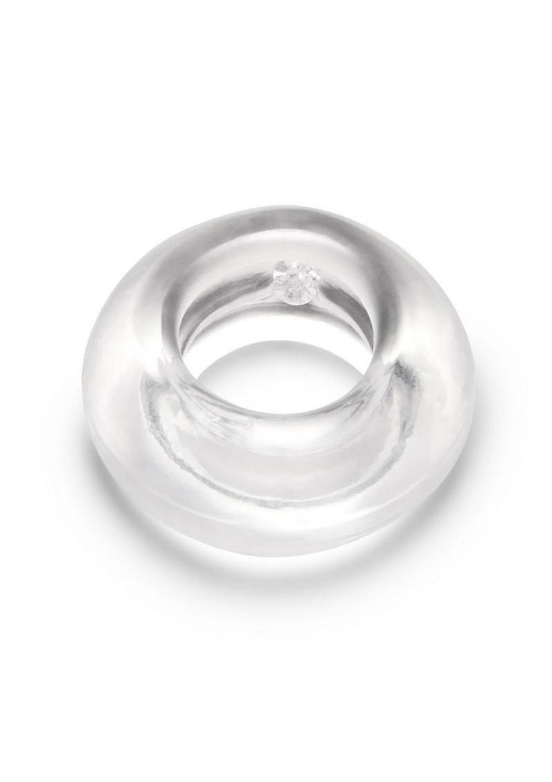 B-Vibe Stretch Tech Choke Cock Ring - Clear