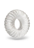 B-Vibe Stretch Tech Swirl Ultra Stretchy Cock Ring - Clear