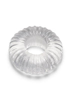 B-Vibe Stretch Tech Swirl Ultra Stretchy Cock Ring - Clear
