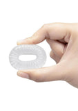 B-Vibe Stretch Tech Swirl Ultra Stretchy Cock Ring - Clear