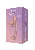SVibe Snail CURVE Rechargeable Silicone Vibrator with Clitoral Stimulator - Peachy Pink