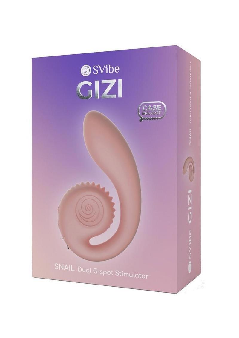 SVibe Snail GIZI Rechargeable Silicone Rabbit Vibrator - Peachy Pink