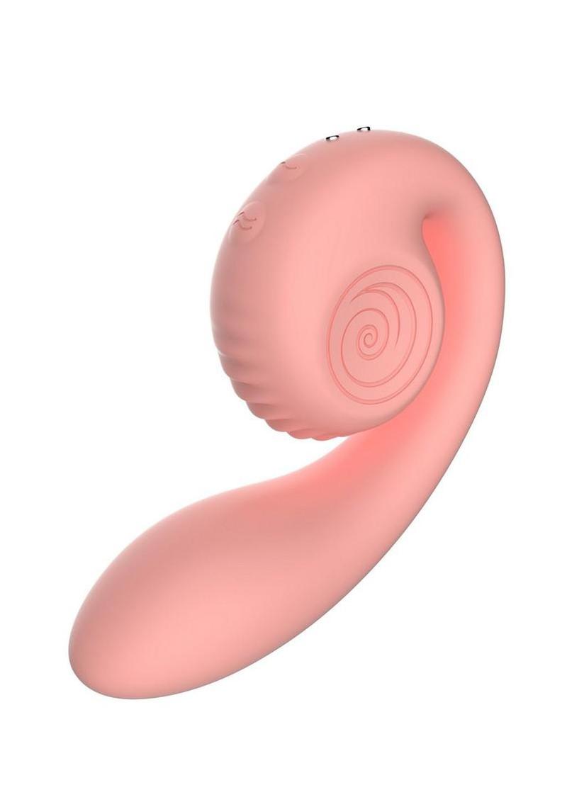SVibe Snail GIZI Rechargeable Silicone Rabbit Vibrator - Peachy Pink