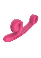 SVibe Snail CURVE Rechargeable Silicone Vibrator with Clitoral Stimulator - Pink
