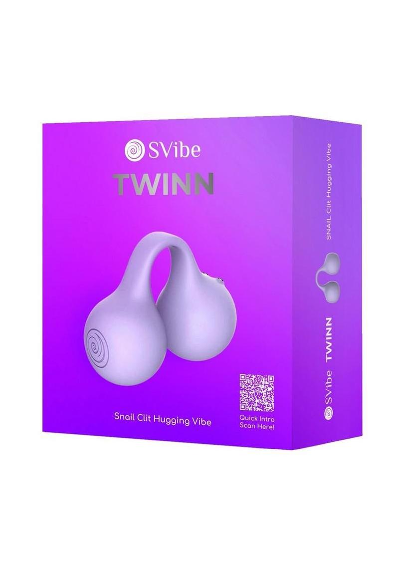 SVibe Snail TWINN Rechargeable Silicone Finger Vibrator with App - Lilac
