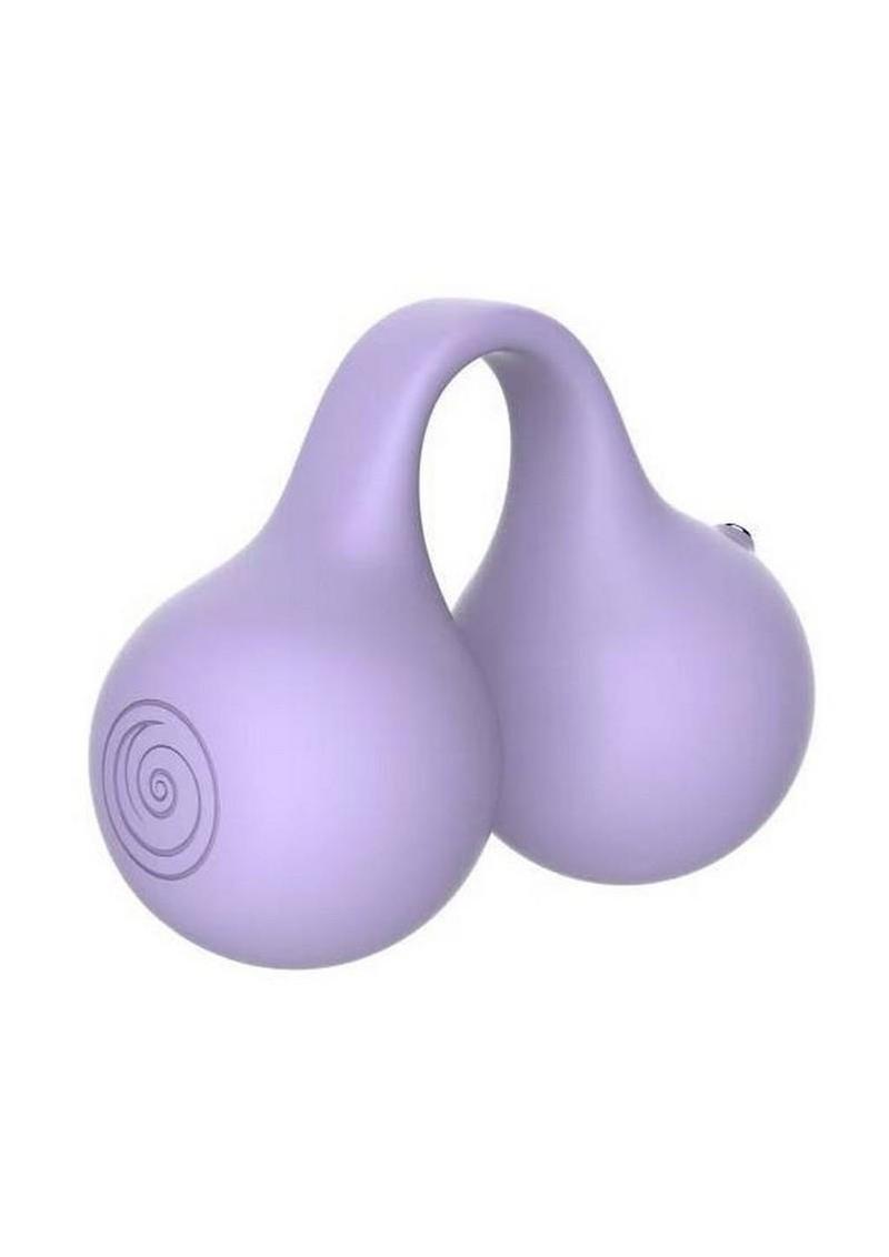 SVibe Snail TWINN Rechargeable Silicone Finger Vibrator with App - Lilac