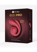 SVibe Snail GIZI Pro Rechargeable Silicone Triple Stimulator - Bordeaux