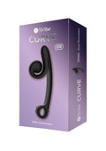 SVibe Snail CURVE Rechargeable Silicone Vibrator with Clitoral Stimulator - Black