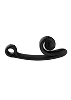SVibe Snail CURVE Rechargeable Silicone Vibrator with Clitoral Stimulator - Black