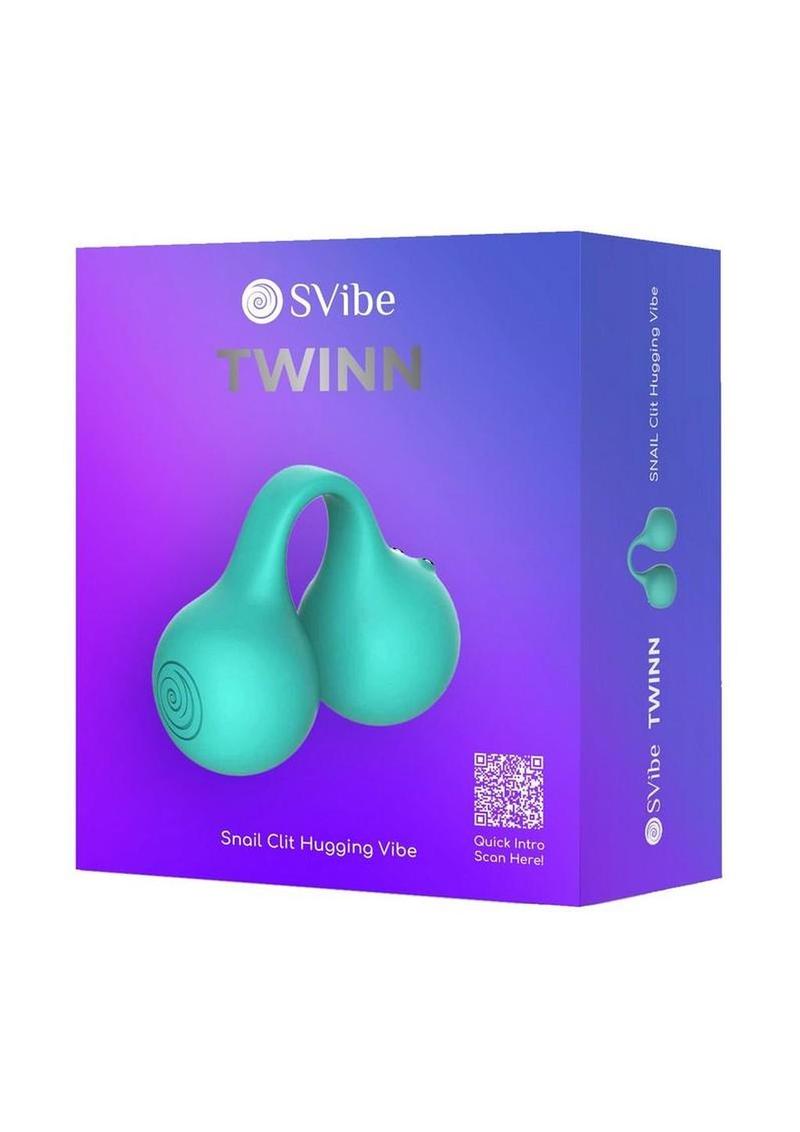 SVibe Snail TWINN Rechargeable Silicone Finger Vibrator with App - Teal