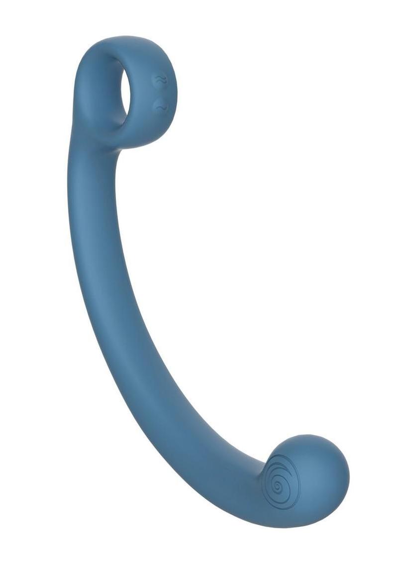 SVibe Snail AXI Rechargeable Silicone Custom Vibrating Spot Wand - Blue Lagoon