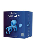 SVibe Snail JOVI Arc Rechargeable Silicone Couples Triple Cock Ring with Remote Control - Blue Haze
