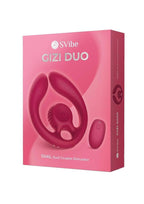SVibe Snail GIZI Duo Rechargeable Silicone Couples Stimulator with Remote - Burgundy