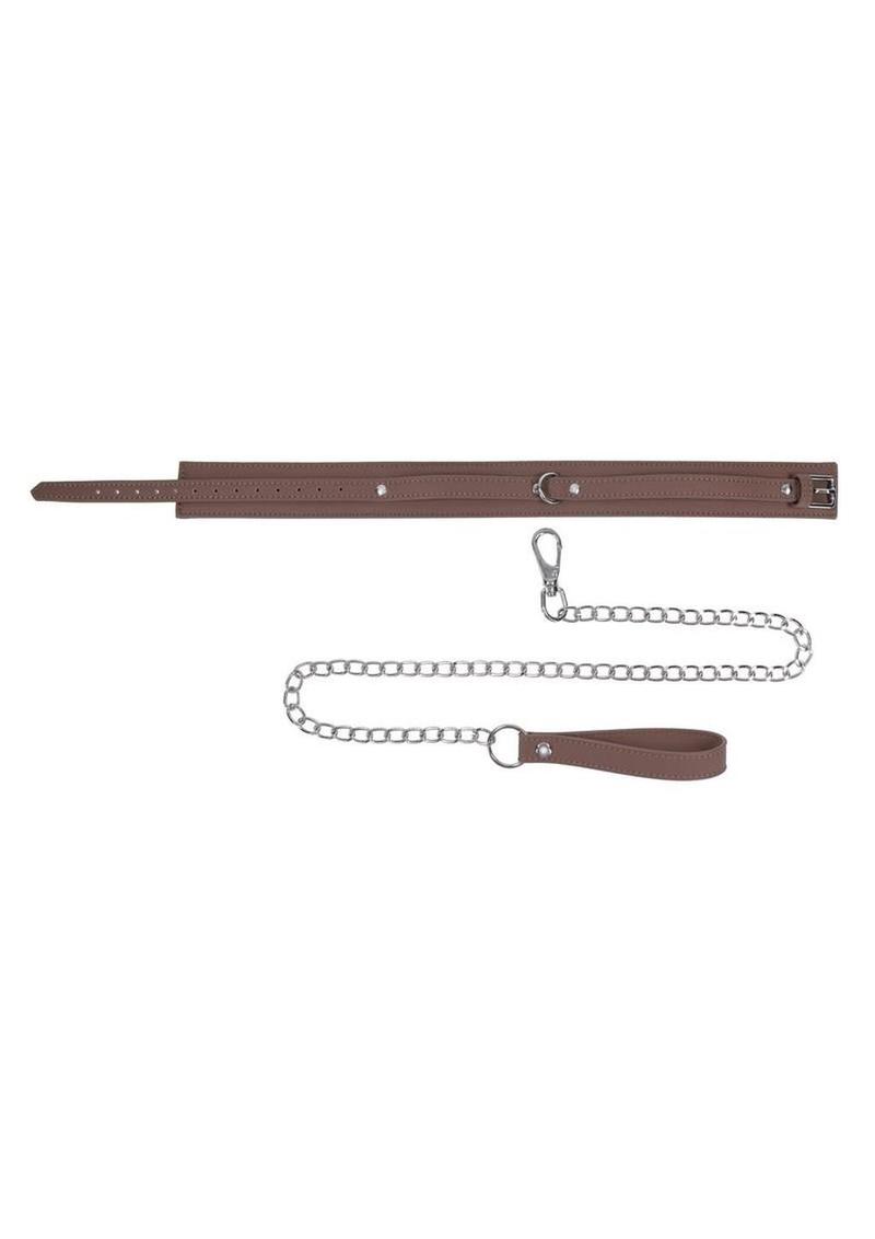Signature Dawn Dream Collar Leash - Brown/Silver