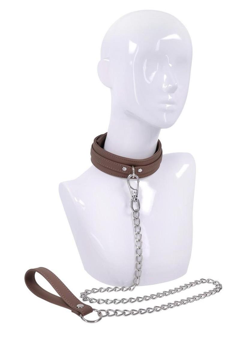 Signature Dawn Dream Collar Leash - Brown/Silver