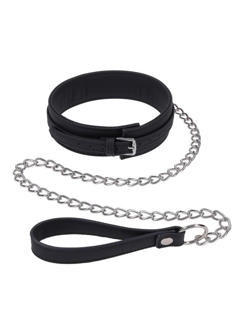 Signature Midnight Muse Collar & Leash - Black/Silver