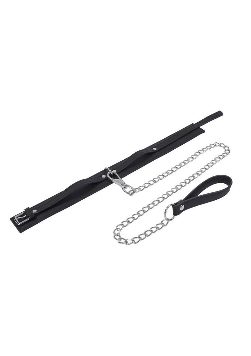 Signature Midnight Muse Collar & Leash - Black/Silver