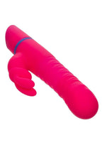 Love Bunny Beaded Spin Bunny Rechargeable Silicone Dual Motor Vibrator - Pink