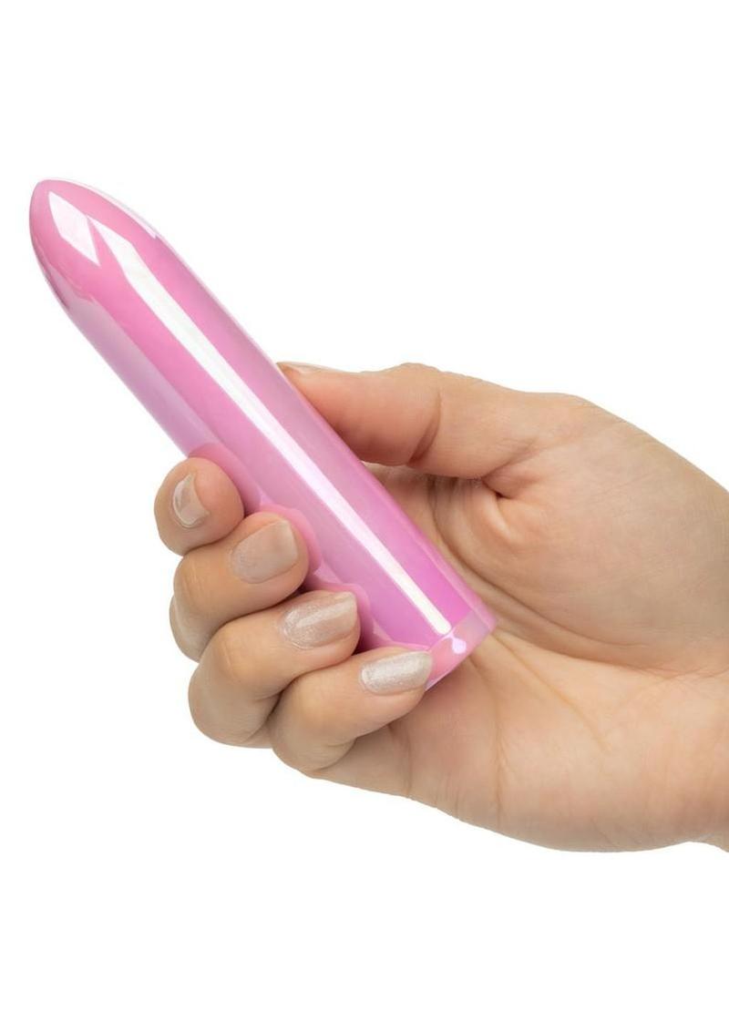 Aura Angled Rechargeable Silicone Vibrator - Pink