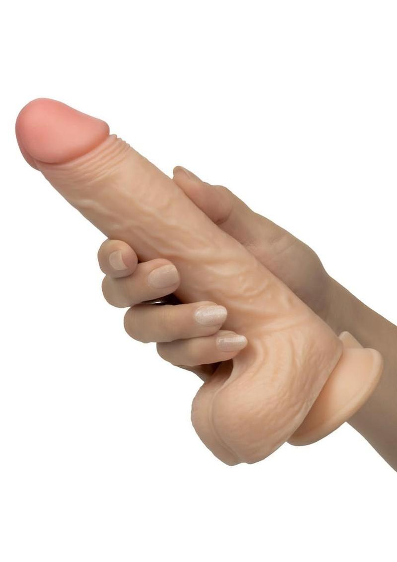 Working Stiff The Vibrating Surfer Rechargeable Vibrating Dildo - Vanilla