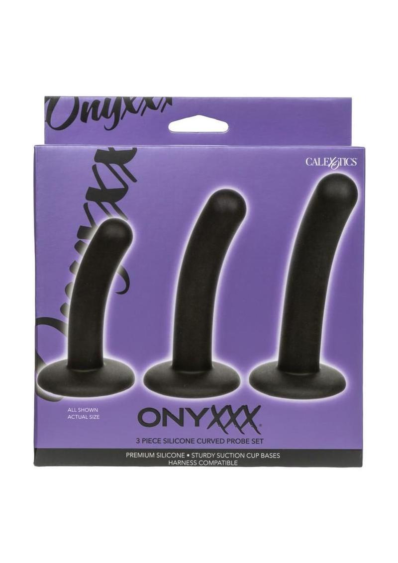 Onyxxx Silicone Curved Probe Set (3 Piece) - Black
