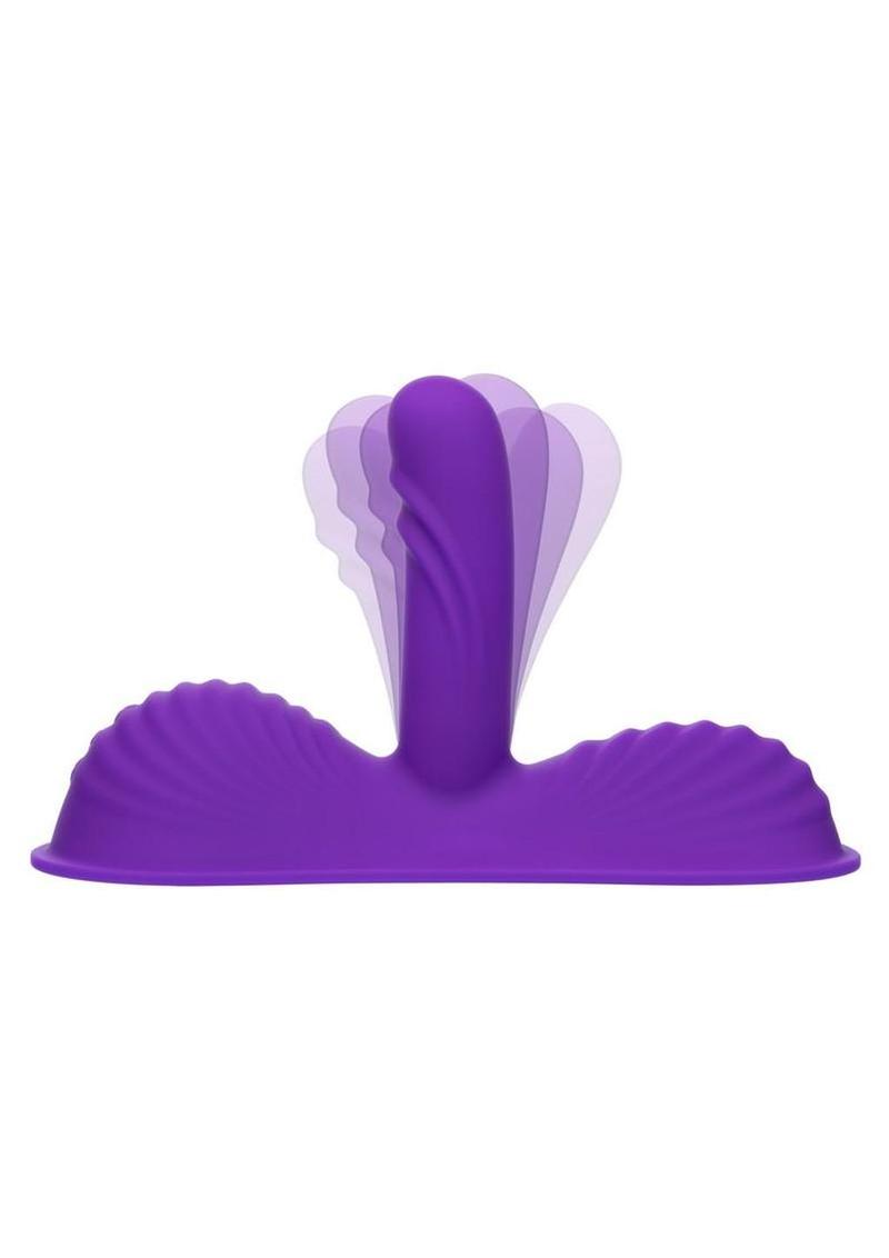 Triple Rider Rechargeable Silicone Remote Control Gyrating Rumbler - Purple