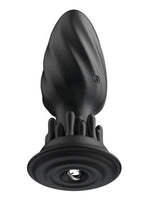 Butts Up Rotating Spiral Rechargeable Silicone Plug - Black