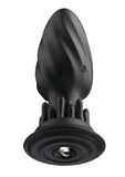 Butts Up Rotating Spiral Rechargeable Silicone Plug - Black