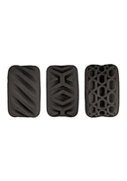 Super Stretchy Stroker Silicone Cock Rings (3 Piece) - Black