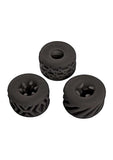 Super Stretchy Stroker Silicone Cock Rings (3 Piece) - Black