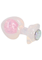 Booty Bling Jeweled Wearable Translucent Silicone Anal Plug - Large - Clear
