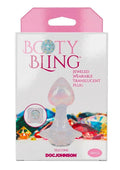 Booty Bling Jeweled Wearable Translucent Silicone Anal Plug - Small - Clear