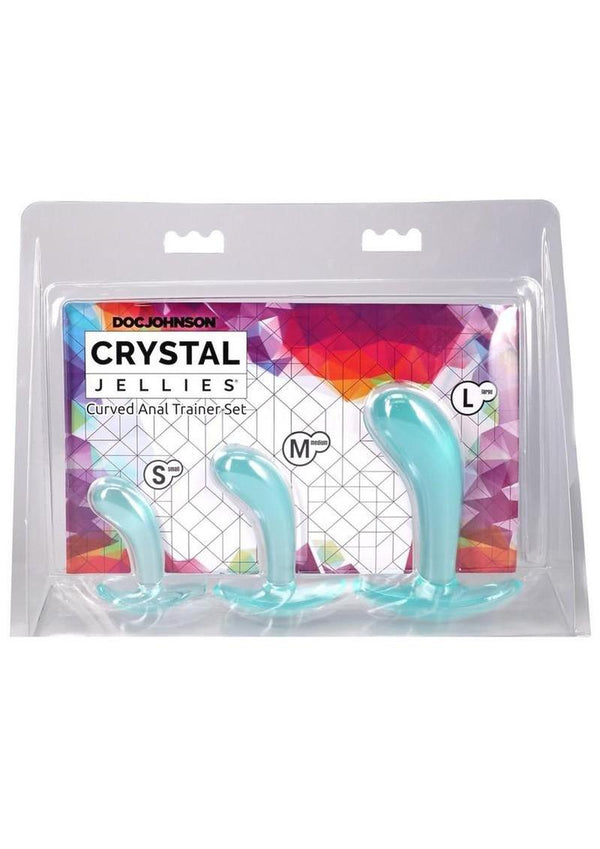 Crystal Jellies Curved Anal Trainer Set - Teal