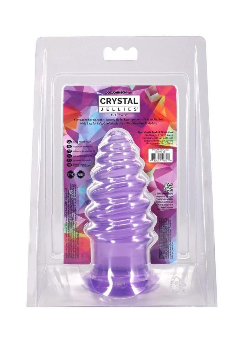 Crystal Jellies Anal Twist 6in - Purple