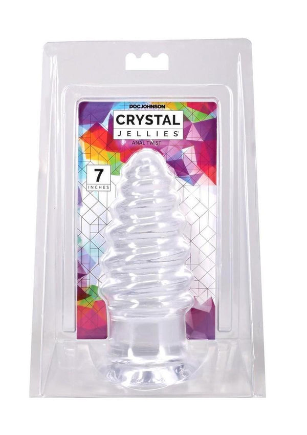 Crystal Jellies Anal Twist 7in - Clear