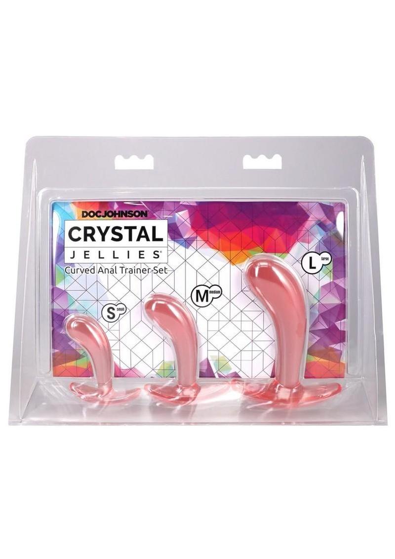 Crystal Jellies Curved Anal Trainer Set - Pink
