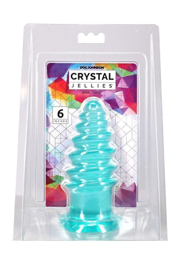 Crystal Jellies Anal Twist 6in - Blue