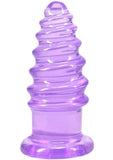 Crystal Jellies Anal Twist 5in - Purple