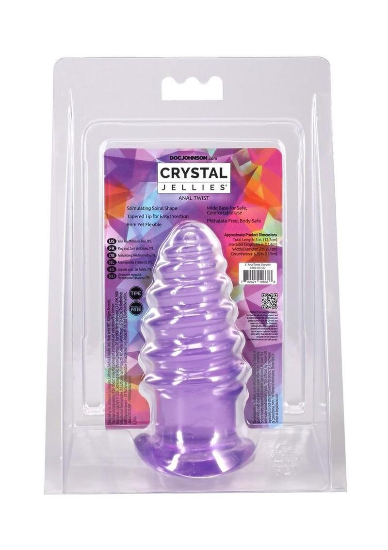 Crystal Jellies Anal Twist 5in - Purple