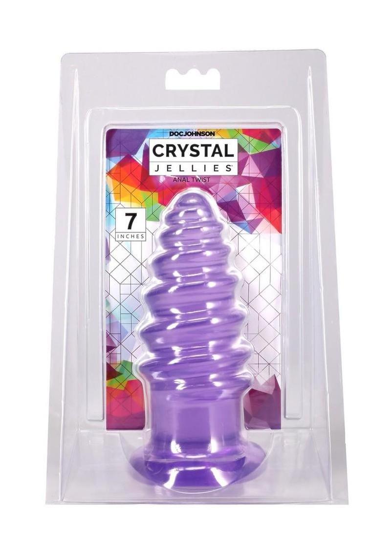 Crystal Jellies Anal Twist 7in - Purple