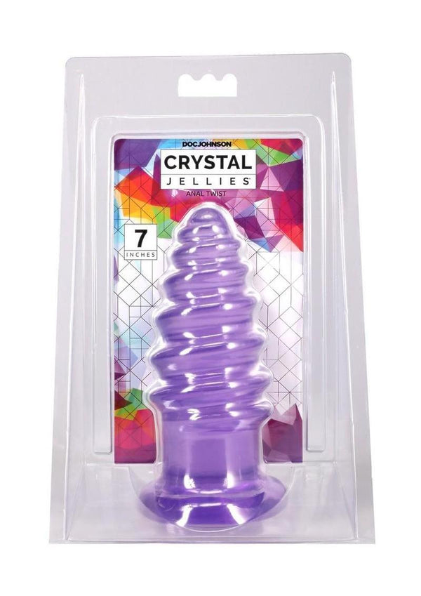Crystal Jellies Anal Twist 7in - Purple