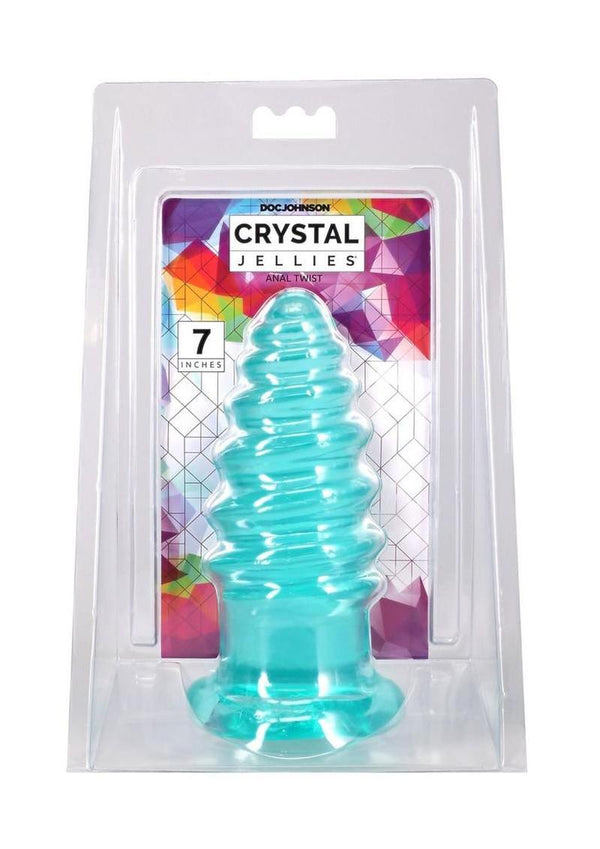 Crystal Jellies Anal Twist 7in - Teal