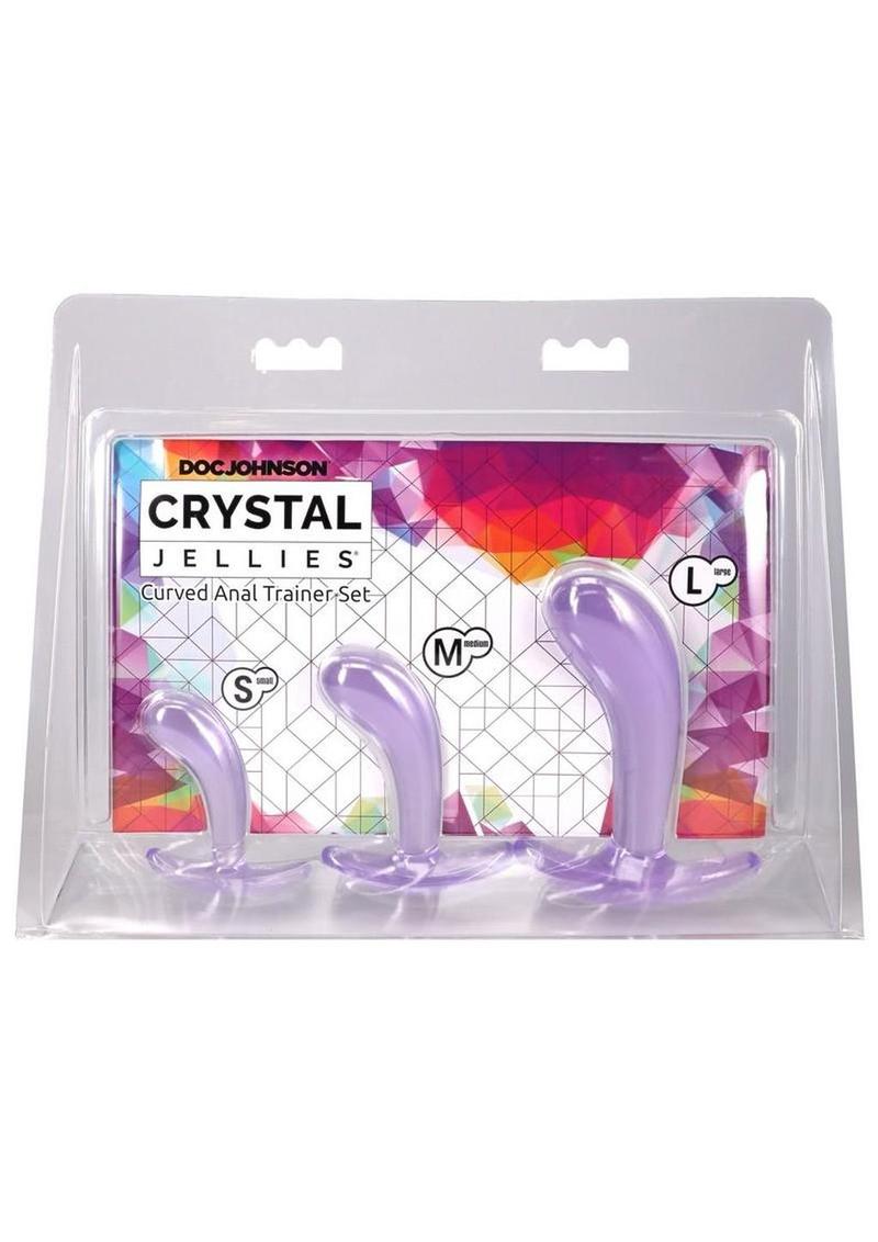 Crystal Jellies Curved Anal Trainer Set - Purple